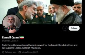 این حساب کاربری، اکانت رسمی سردار قاآنی است؟