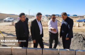 بازدید مدیریت شهری سده لنجان از پروژه‌ احداث میدان ورودی شهر