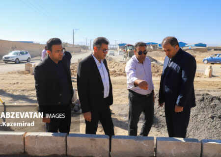 بازدید مدیریت شهری سده لنجان از پروژه‌ احداث میدان ورودی شهر