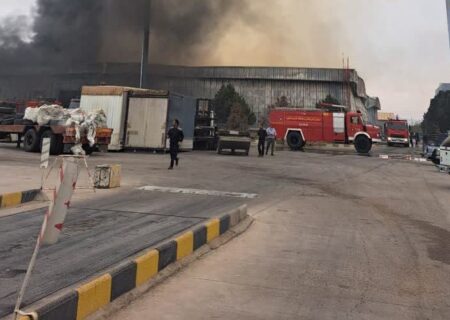 حریق گسترده در کارخانه کارتن‌سازی مورچه‌خورت با ۸مصدوم