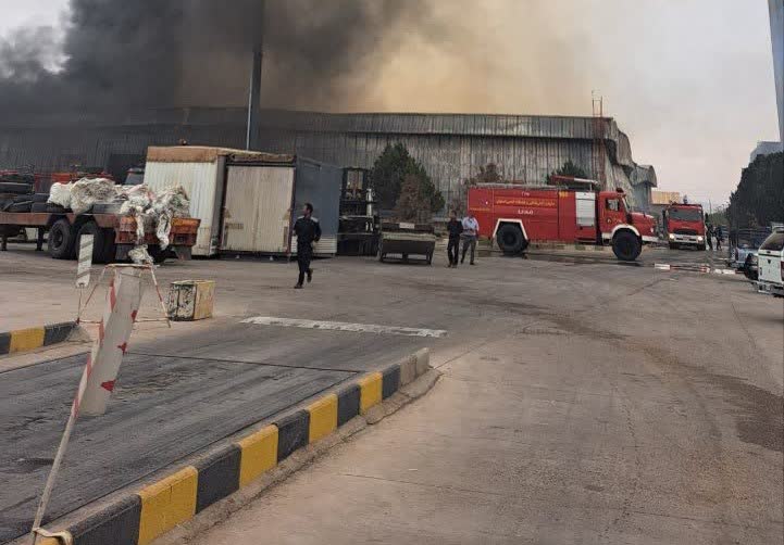 حریق گسترده در کارخانه کارتن‌سازی مورچه‌خورت با ۸مصدوم