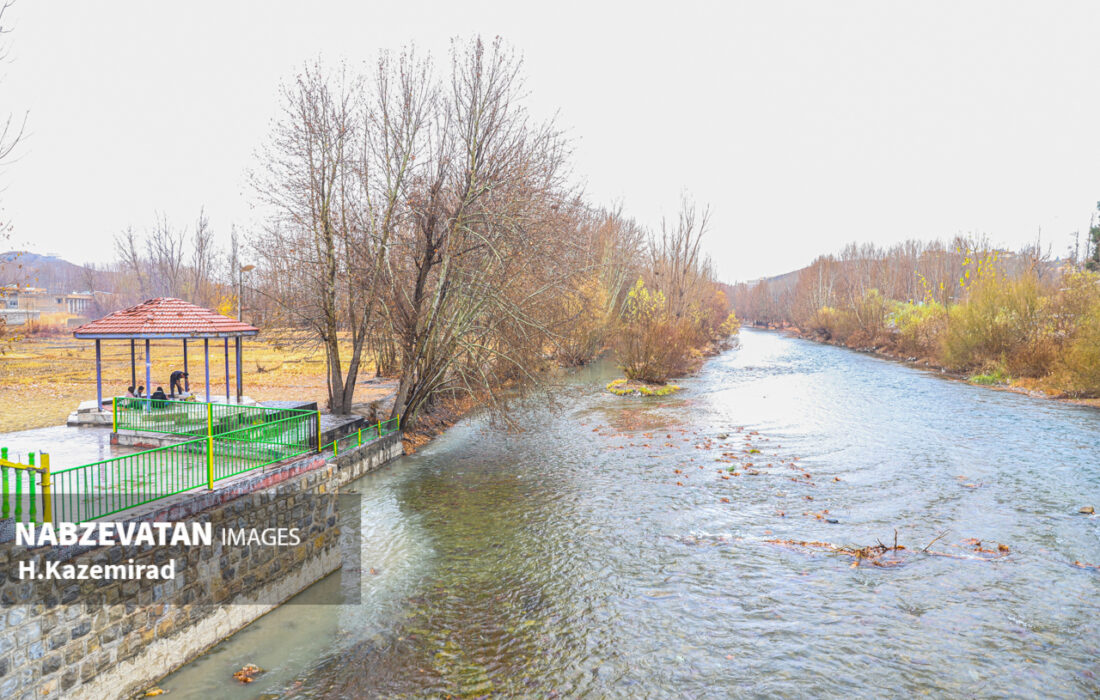 طراوت باران پاییزی در لنجان