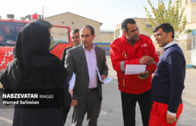 برگزاری مانور با سناریوی زلزله فرضی در مدرسه الفت شهر سده لنجان