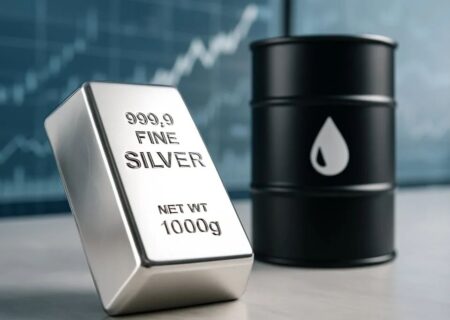 اونس نقره از یک بشکه نفت بیشتر می‌ارزد