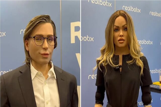 ۲ ساعت مکالمه ۲ ربات انساننما بدون دخالت انسان