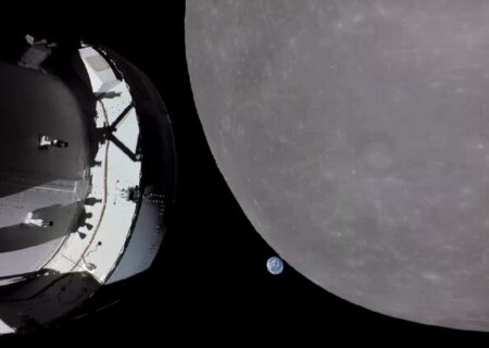 زمین از دید کپسول فضایی سفر ماه