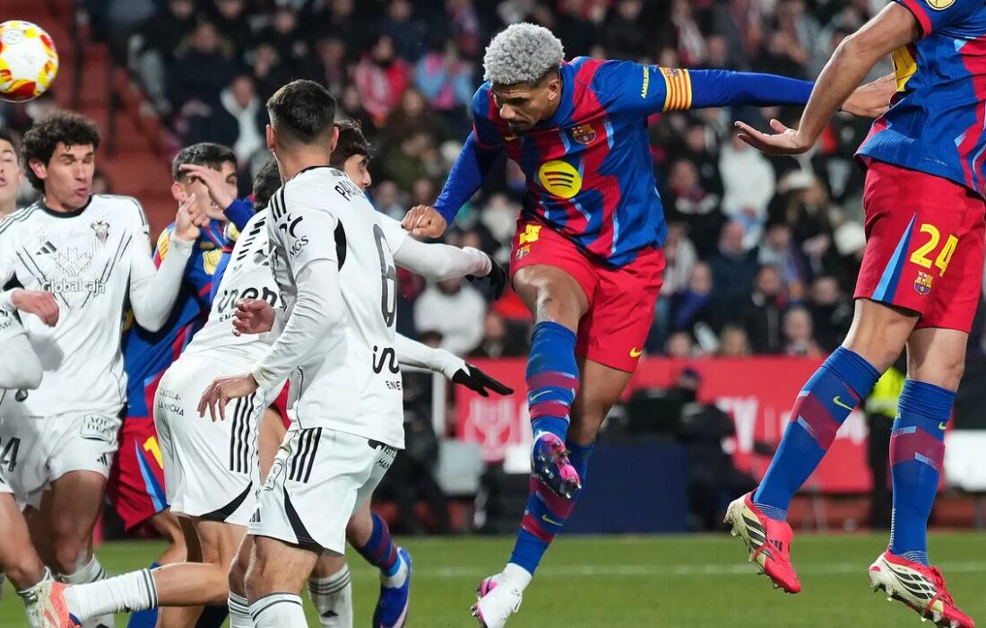 صعود بارسلونا به نیمه‌نهایی جام‌حذفی با شکست آلباسته