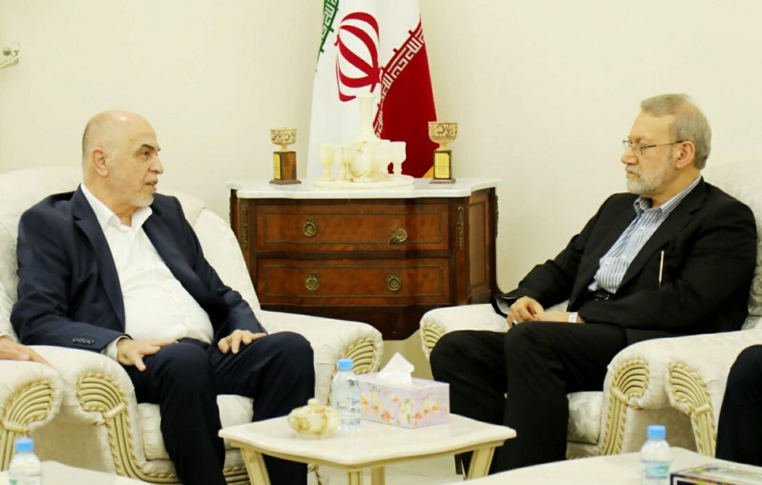 تأکید لاریجانی و مقام حماس بر تداوم حمایت از فلسطین و مخالفت با هرگونه تجاوز به ایران