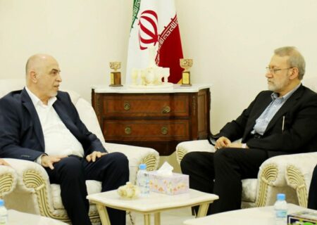 تأکید لاریجانی و مقام حماس بر تداوم حمایت از فلسطین و مخالفت با هرگونه تجاوز به ایران