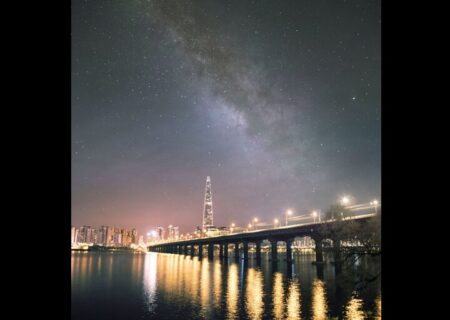 عکس روز ناسا از راه شیری بر فراز سئول