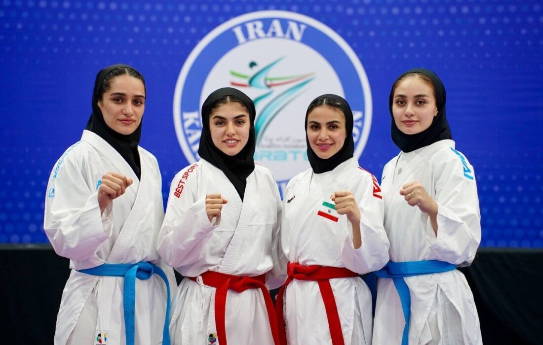 کاراته قهرمانی آسیا؛ کومیته تیمی بانوان ایران فینالیست شد/ کسب سهمیه جهانی