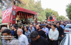 تشییع پیکر مطهر جانباز ۷۰ درصد در زرین شهر