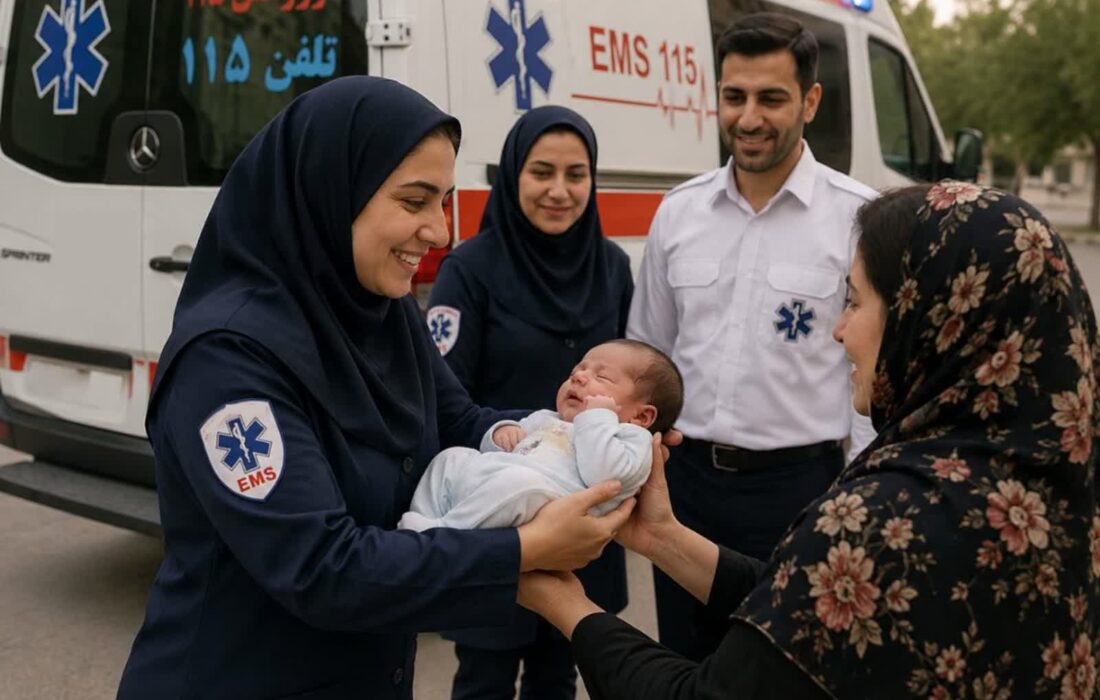 نجات نوزاد ۷ روزه از خفگی با تلاش کارشناسان اورژانس بانوان