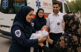 نجات نوزاد ۷ روزه از خفگی با تلاش کارشناسان اورژانس بانوان