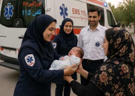 نجات نوزاد ۷ روزه از خفگی با تلاش کارشناسان اورژانس بانوان
