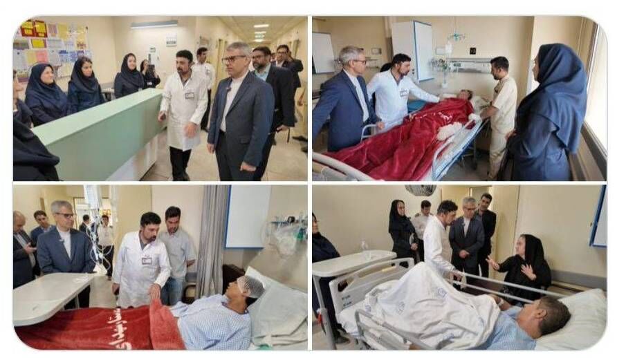 سخنگوی وزارت امور خارجه از مجروحان حمله رژیم متجاوز اسرائیل عیادت کرد