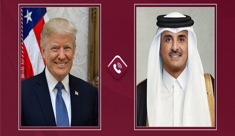 گفت وگوی تلفنی امیر قطر و ترامپ درباره کاهش تنشها در منطقه