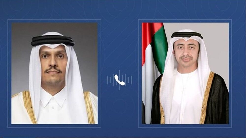 بررسی آخرین تحولات منطقه در گفت وگوی تلفنی وزرای خارجه قطر و امارات