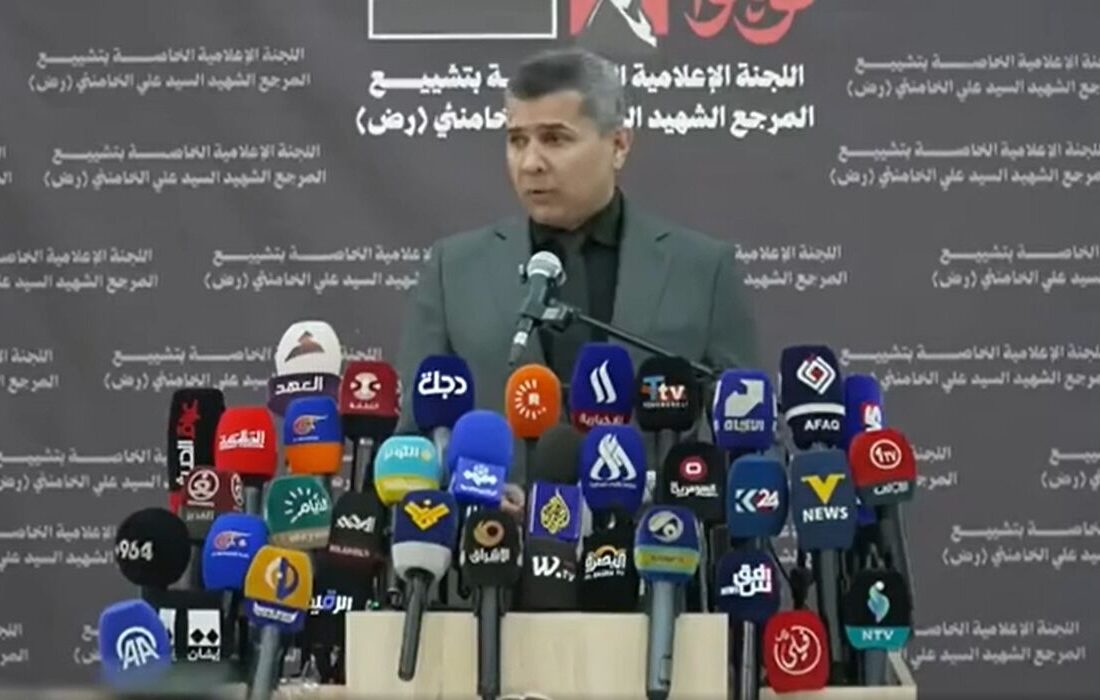 مقام عراقی: مراسم تشییع رهبر شهید ایران روز چهارشنبه در نجف و کربلا برگزار می شود