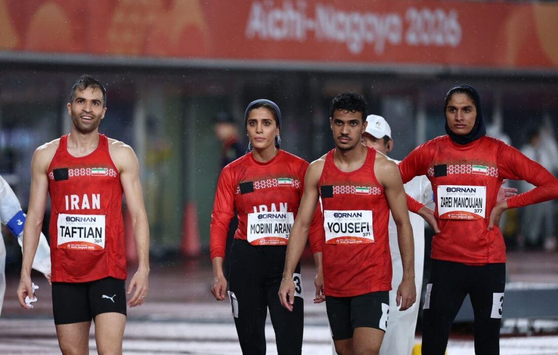 تیم میکس دو ۴ در ۱۰۰ متر امدادی ایران به خط پایان نرسید!