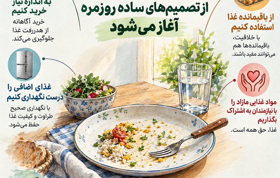 از «سفره» تا سطل زباله؛ اصلاح دورریز غذا با تصمیم‌های روزمره