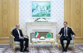 دیدار روسای جمهوری اسلامی ایران و ترکمنستان