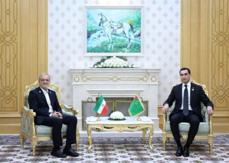 دیدار روسای جمهوری اسلامی ایران و ترکمنستان