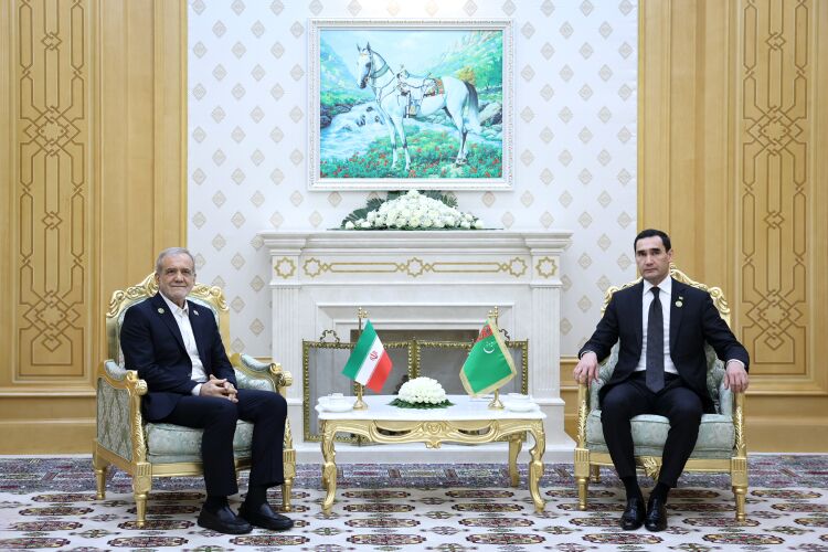 دیدار روسای جمهوری اسلامی ایران و ترکمنستان